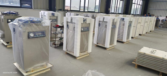 Delivered order to Zambia customer for 16sets vertical autoclave VA-FB 75L