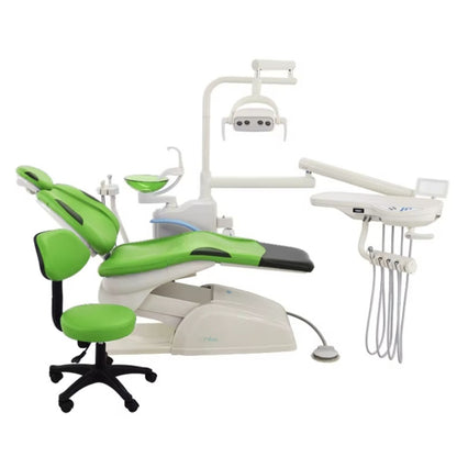 Cost-Effective Sada Medical Dental Chair Unit – Ergonomic, Modern Design with LED Sensor Light & Glass Spittoon